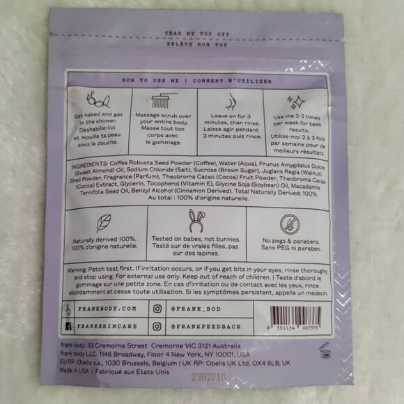 Frank Body Cacao Coffee Scrub Exfoliator - Picture 2 of 2